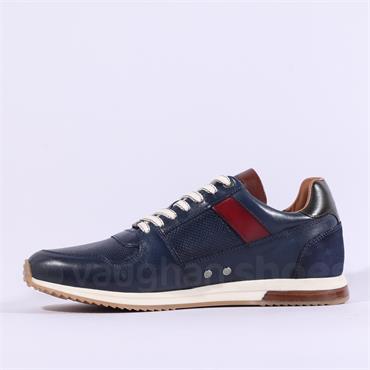 Ambitious SLOW Classic Laced Trainer - Navy Red